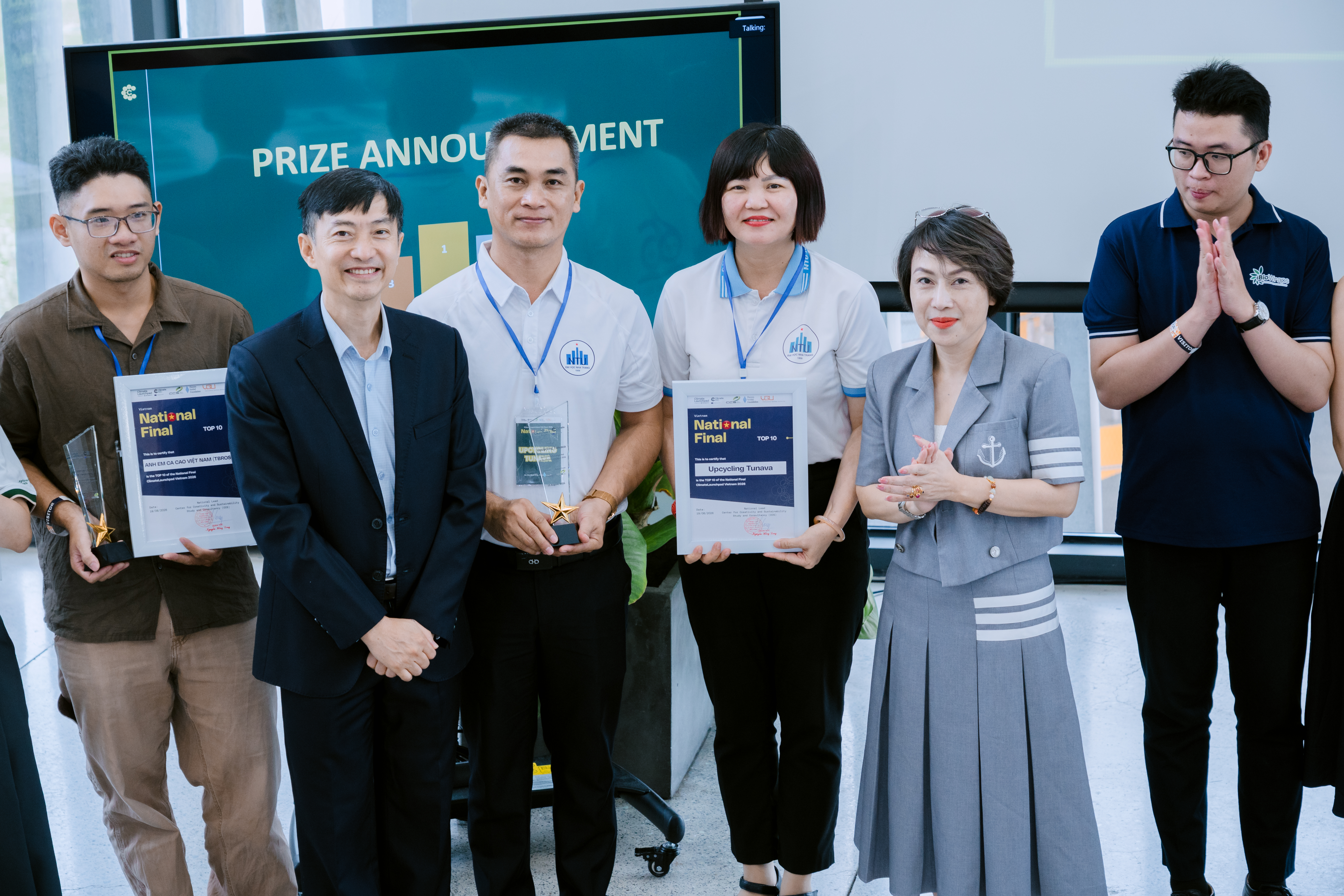 Ý tưởng khởi nghiệp của NTU xuất sắc lọt Top 10 Chung kết Quốc gia Climate Launchpad Việt Nam 2026