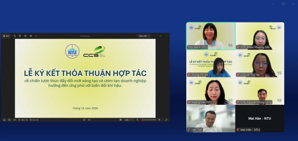 Trung tâm Đổi mới sáng tạo, Trường Đại học Nha Trang hợp tác thúc đẩy đổi mới sáng tạo và ươm tạo doanh nghiệp hướng đến ứng phó với biến đổi khí hậu.