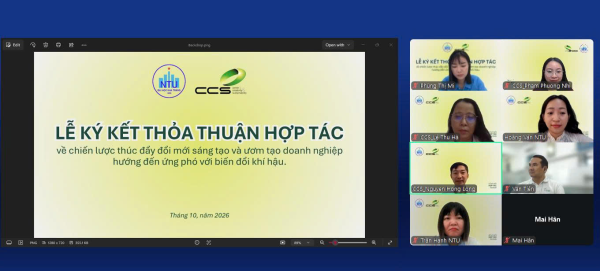 Trung tâm Đổi mới sáng tạo, Trường Đại học Nha Trang hợp tác thúc đẩy đổi mới sáng tạo và ươm tạo doanh nghiệp hướng đến ứng phó với biến đổi khí hậu.